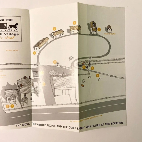 Vintage  The Amish Village Strasburg Pennsylvania Travel Brochure Souvenir - Picture 5 of 10